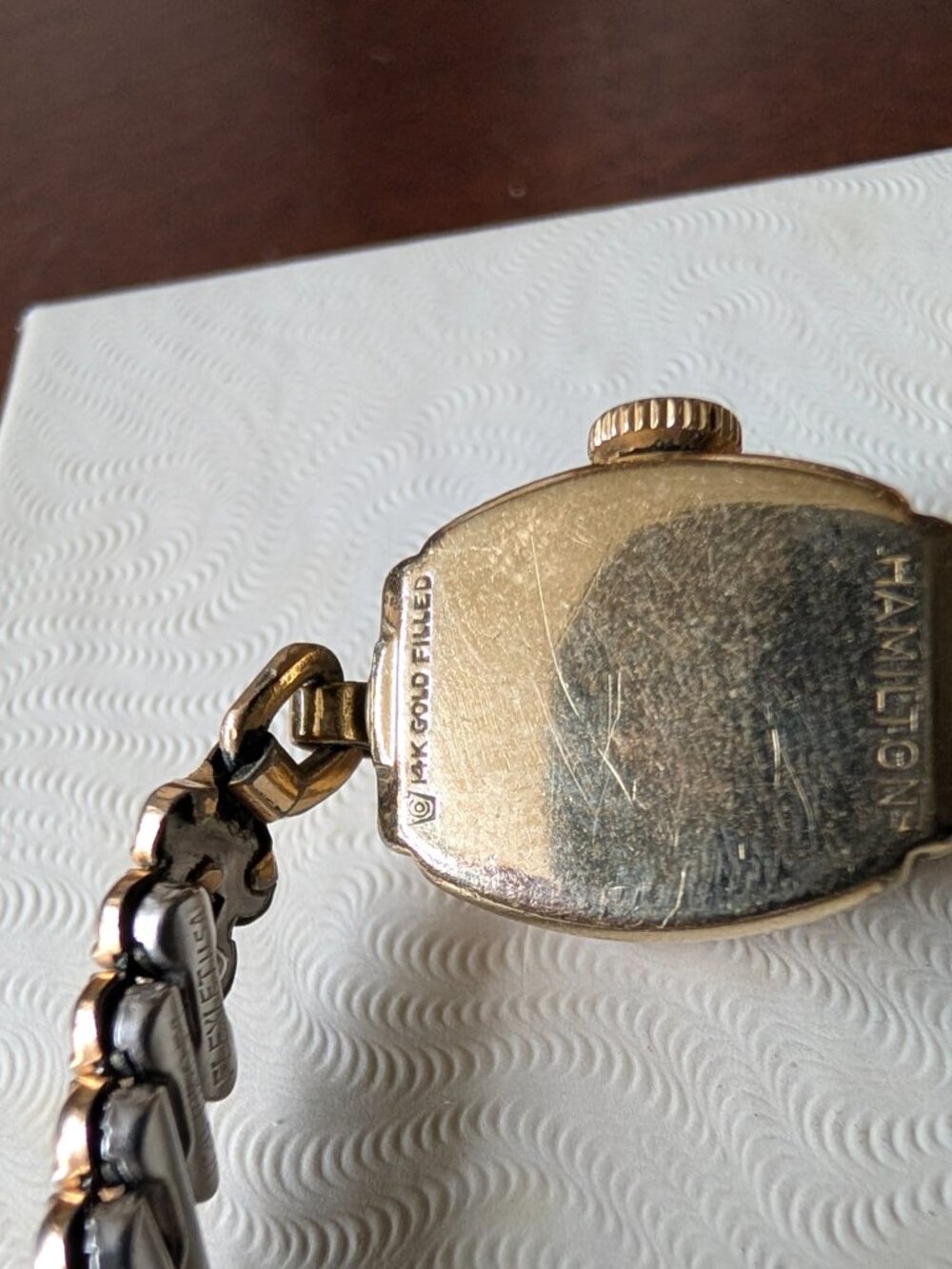 Vintage Hamilton Ladies Watch 14K Gold Filled Art Deco Mechanical Bracelet - Picture 12 of 16